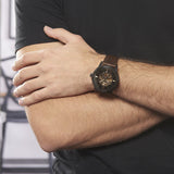 Fossil Townsman Automatic Black Dial Brown Leather Strap Watch for Men - ME3155 Authentic Buy Shop Now