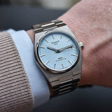 Tissot PRX Powermatic 80 Ice Blue Tiffany Dial Silver Steel Strap Watch for Men - T137.407.11.351.00 Authentic Buy Shop Now