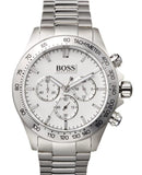 Hugo Boss Ikon Chronograph White Dial Silver Steel Strap Watch for Men - 1512962 Authentic Buy Shop Now