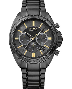 Hugo Boss Driver Black Dial Black Steel Strap Watch for Men - 1513277 Authentic Buy Shop Now
