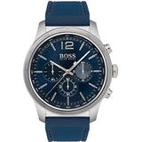 Hugo Boss Professional Chronograph Blue Dial Blue Silicone Strap Watch for Men - 1513526 Authentic Buy Shop Now
