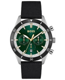 Hugo Boss Santiago Green Dial Black Nylon Strap Watch for Men - 1513936 Authentic Buy Shop Now