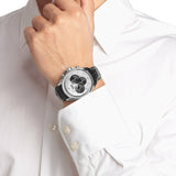 Hugo Boss Driver Chronograph Quartz Silver Dial Black Leather Strap Watch For Men - 1512880 Authentic Buy Shop Now