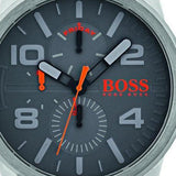 Hugo Boss Detroit Sport Analog Grey Dial Grey Rubber Strap Watch For Men - 1550007 Authentic Buy Shop Now