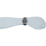 Hugo Boss Aeroliner Chronograph Quartz Black Dial Black Leather Strap Watch For Men - HB1512448 Authentic Buy Shop Now