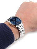 Hugo Boss Commander Blue Dial Silver Steel Strap Watch for Men - 1513434 Authentic Buy Shop Now