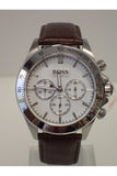 Hugo Boss Ikon White Dial Brown Leather Strap Watch for Men - 1513175 Authentic Buy Shop Now
