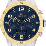 Tommy Hilfiger Blaze Chronograph Blue Dial Silver Steel Strap Watch for Men - 1792031 Authentic Buy Shop Now