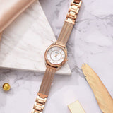 Guess Whisper Silver Dial Rose Gold Mesh Bracelet Watch for Women - W1084L3 Authentic Buy Shop Now
