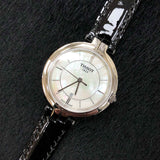 Tissot T Lady Flamingo Mother of Pearl White Dial Black Leather Strap Watch for Women - T094.210.16.111.00 Authentic Buy Shop Now