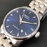 Mido Baroncelli II Automatic Blue Dial Silver Steel Strap Watch For Men - M8600.4.15.1 Authentic Buy Shop Now