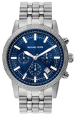 Michael Kors Hutton Chronograph Blue Dial Blue Steel Strap Watch For Men - MK8952 Authentic Buy Shop Now