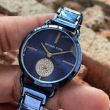 Michael Kors Portia Blue Dial Blue Stainless Steel Strap Watch for Women - MK3680 Authentic Buy Shop Now