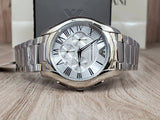 Emporio Armani Valente Chronograph Silver Dial Silver Steel Strap Watch For Men - AR11081 Authentic Buy Shop Now