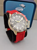 Fossil Bannon Multifunction Black Dial Red Silicone Strap Watch for Men - BQ2499 Authentic Buy Shop Now