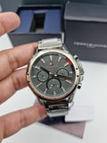 Tommy Hilfiger Mason Grey Dial Grey Steel Strap Watch for Men - 1791790 Authentic Buy Shop Now