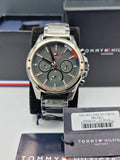 Tommy Hilfiger Mason Grey Dial Grey Steel Strap Watch for Men - 1791790 Authentic Buy Shop Now