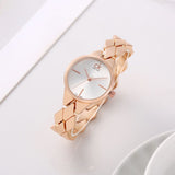 Calvin Klein Snake Silver Dial Rose Gold Steel Strap Watch For Women - K6E23646 Authentic Buy Shop Now