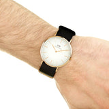 Daniel Wellington Classic Cornwall White Dial Black Nylon Strap Watch For Men - DW00100257 Authentic Buy Shop Now