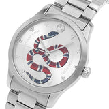 Gucci G Timeless Silver Dial Silver Steel Strap Watch For Women - YA1264076 Authentic Buy Shop Now