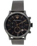 Maserati Epoca Chronograph Black Dial Black Mesh Strap Watch For Men - R8873618013 Authentic Buy Shop Now