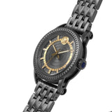 Versace Viamond Quartz Black Dial Grey Steel Strap Watch For Men - VEPO00520 Authentic Buy Shop Now