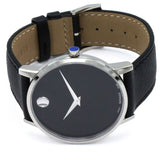 Movado Museum Classic Black Dial Black Leather Strap Watch for Men - 0607194 Authentic Buy Shop Now