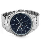 Tommy Hilfiger Shawn Multifunction Quartz Blue Dial Silver Steel Strap Watch for Men - 1791612 Authentic Buy Shop Now