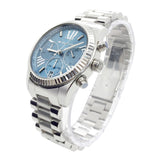 Michael Kors Lexington Chronograph Blue Dial Silver Steel Strap Watch For Women - MK5887 Authentic Buy Shop Now