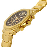 Guess Surge Chronograph Black Dial Gold Steel Strap Watch for Men - W1258G2 Authentic Buy Shop Now