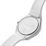 Guess Sparkling Silver Dial White Rubber Strap Watch For Women - GW0032L1 Authentic Buy Shop Now