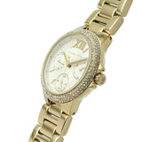 Michael Kors Mini Camille Chronograph White Dial Rose Gold Steel Strap Watch For Women - MK6844 Authentic Buy Shop Now