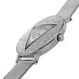 Guess Iconic Diamonds Silver Dial Silver Mesh Bracelet Watch For Women - GW0477L1 Authentic Buy Shop Now