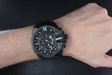 Diesel Mega Chief Chronograph Black Dial Black Steel Strap Watch For Men - DZ4283 Authentic Buy Shop Now