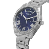 Guess Luna Diamonds Blue Dial Silver Steel Strap Watch for Women - GW0307L1 Authentic Buy Shop Now