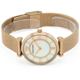 Emporio Armani Gianni T Bar Mother of Pearl Dial Gold Mesh Bracelet Watch For Women - AR11321 Authentic Buy Shop Now
