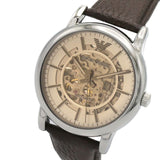 Emporio Armani Luigi Meccanico Brown Dial Brown Leather Strap Watch For Men - AR1982 Authentic Buy Shop Now