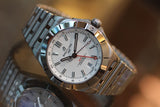 Breitling Chronomat GMT 40 White Dial Silver Steel Strap Watch for Men - A32398101A1A1 Authentic Buy Shop Now