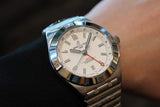 Breitling Chronomat GMT 40 White Dial Silver Steel Strap Watch for Men - A32398101A1A1 Authentic Buy Shop Now