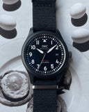 IWC Pilot Watch Chronograph Top Gun Edition Black Dial Black Nylon Strap Watch for Men - IW326901 Authentic Buy Shop Now