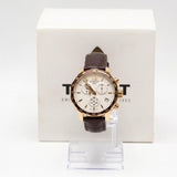 Tissot Quickster Chronograph White Dial Brown Leather Strap Watch For Men - T095.417.36.037.02 Authentic Buy Shop Now