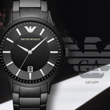 Emporio Armani Renato Quartz Black Dial Black Steel Strap Watch For Men - AR11079 Authentic Buy Shop Now