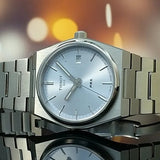 Tissot PRX Light Blue Dial Silver Steel Strap Watch For Women - T137.210.11.351.00 Authentic Buy Shop Now
