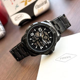 Fossil Bronson Automatic Skeleton Black Dial Grey Steel Strap Watch for Men - ME3255 Authentic Buy Shop Now