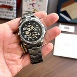 Fossil Bronson Automatic Skeleton Black Dial Grey Steel Strap Watch for Men - ME3255 Authentic Buy Shop Now