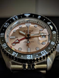 Seiko 5 Sports GMT Thong Sia Limited Edition Brown Dial Silver Steel Strap Watch for Men - SSK043K1 Authentic Buy Shop Now
