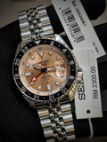 Seiko 5 Sports GMT Thong Sia Limited Edition Brown Dial Silver Steel Strap Watch for Men - SSK043K1 Authentic Buy Shop Now