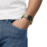 Tissot Seastar 1000 Black Dial Two Tone Steel Strap Watch for Women - T120.210.22.051.00