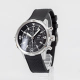 IWC Aquatimer Chronograph Black Dial Black Leather Strap Watch for Men - IW376803 Authentic Buy Shop Now