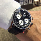 Tag Heuer Carrera Automatic Chronograph Black Dial Black Leather Strap Watch for Men - CBS2210.FC6534 Authentic Buy Shop Now